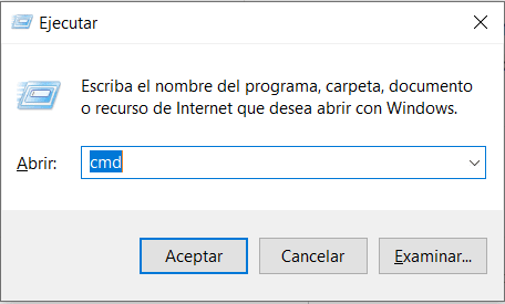 ejecutar CMD