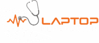 Laptop reparación logo blanco