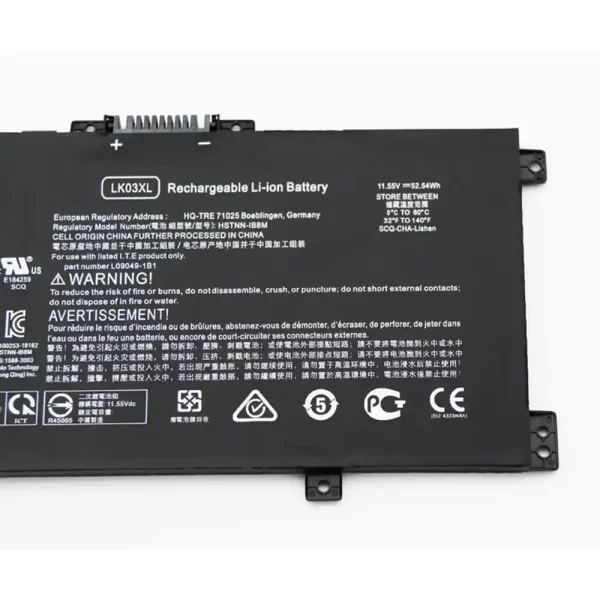 Batería HP LK03XL modelo 916368-541